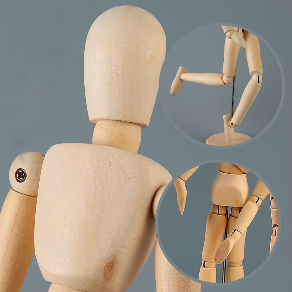 Amazon | デッサン人形 木製 30cm 人形 マネキン 関節 美術 撮影 描画